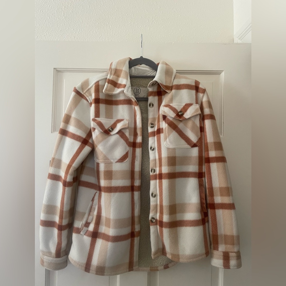 Plaid Button-Up Women's Jacket